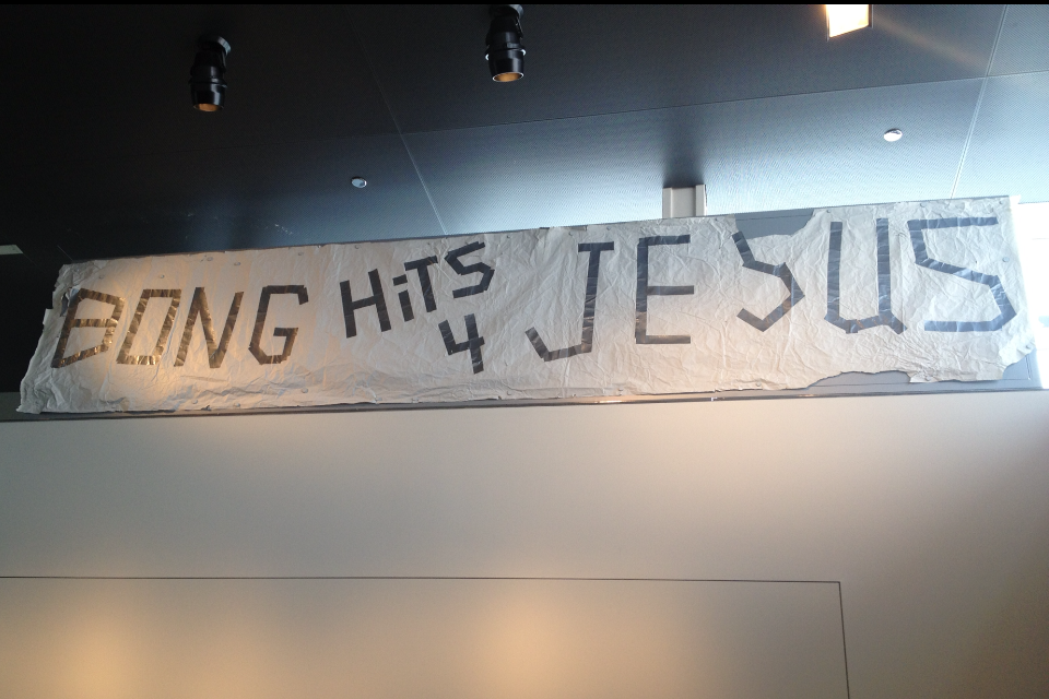 Newseum Exhibit: Bong Hits 4 Jesus