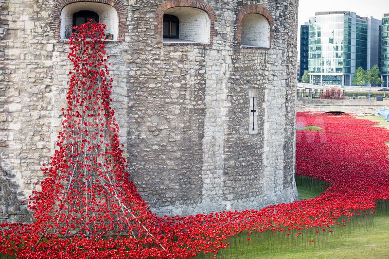 The Tower of London Flows with Red