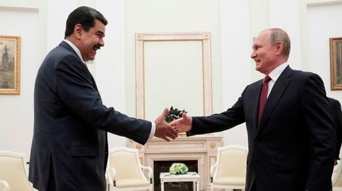 cnsnews   Attachments2:37 AM (2 hours ago)   to Susan, djoneses  CAPTIONS:  Russian President Vladimir Putin welcomes Venezuela's Nicolas Maduro to the Kremlin in 2019. (Photo by Sergei Chirikov/ Pool / AFP via Getty Images)