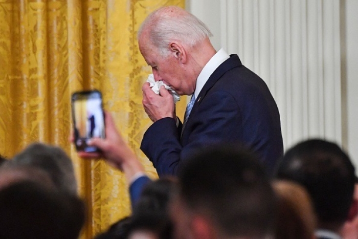 President Joe Biden during an Eid al-Fitr reception at the White House on May 2, 2022. (Photo by NICHOLAS KAMM/AFP via Getty Images)