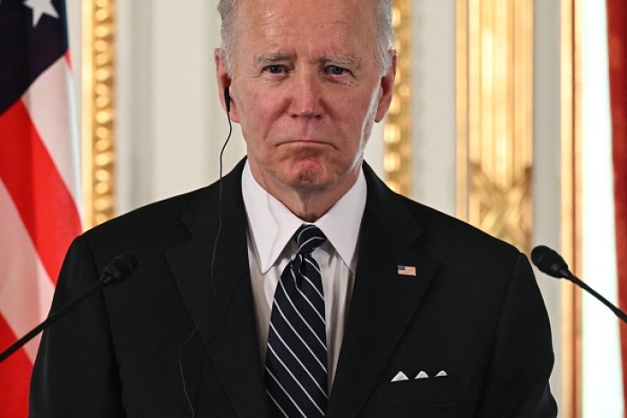 President Joe Biden attends a press conference with Japanese Prime Minister Fumio Kishida on May 23, 2022. (Photo by SAUL LOEB/AFP via Getty Images)