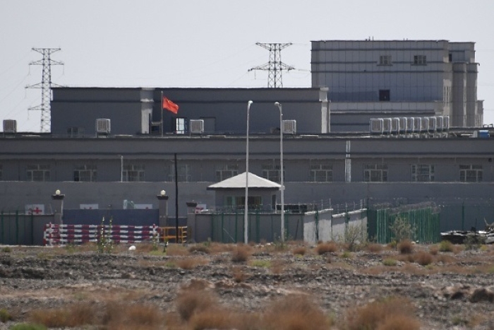 A facility north of Kashgar, Xinjiang, believed to be a re-education camp where mostly minority Muslims are held. (Photo by Greg Baker/AFP/Getty Images)