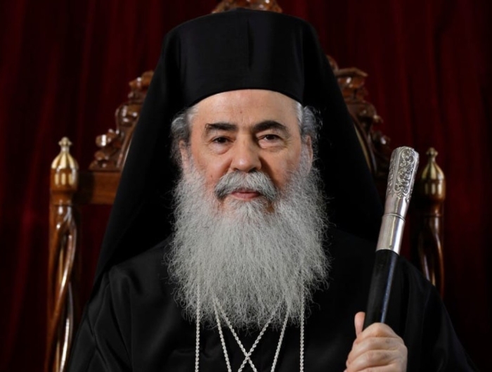 Theophilos III, the Greek Orthodox Patriarch of Jerusalem. (Screenshot)