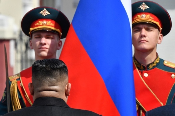 North Korean leader Kim Jong Un during a visit to Vladivostok, Russia in 2019. (Photo by Yuri Kadobnov / AFP via Getty Images)
