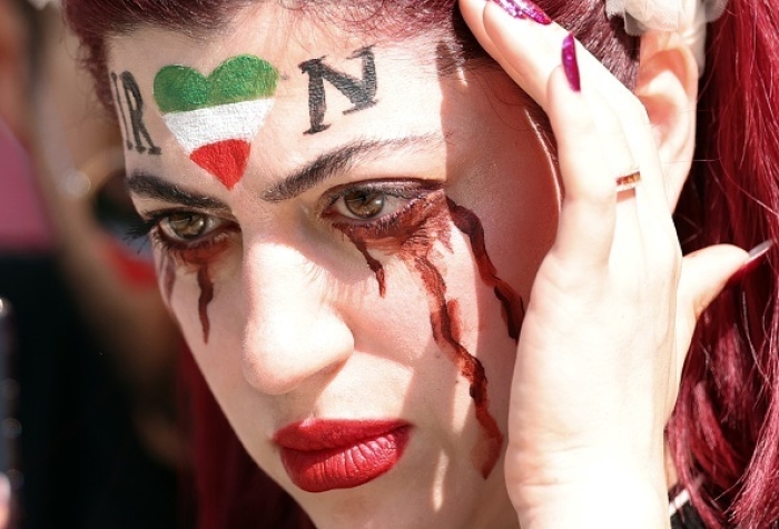 An Iranian fan during Iran’s World Cup game against Wales on Friday. (Photo by Getty Images) An Iranian fan during Iran’s World Cup game against Wales on Friday. (Photo by Getty Images)