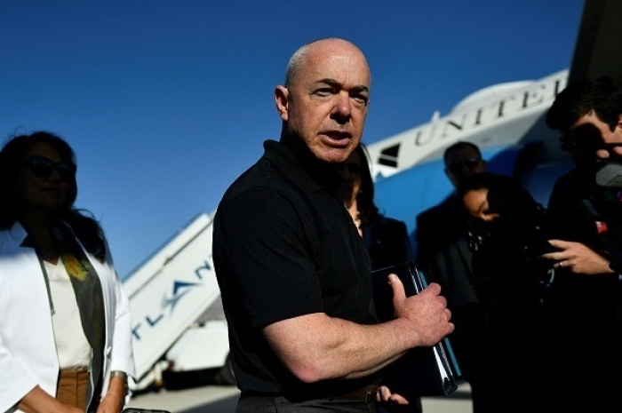 Homeland Security Secretary Alejandro Mayorkas at El Paso International Airport in Texas in June 2021. (Photo by Patrick T. Fallon/AFP via Getty Images) Homeland Security Secretary Alejandro Mayorkas at El Paso International Airport in Texas in June 2021. (Photo by Patrick T. Fallon/AFP via Getty Images)