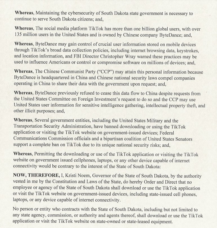 Executive Order - 2022-10, South Dakota Executive Order - 2022-10, South Dakota