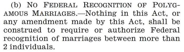 (Screen capture of passage from the Respect for Marriage Act as printed the Congressional Record.) (Screen capture of passage from the Respect for Marriage Act as printed the Congressional Record.)