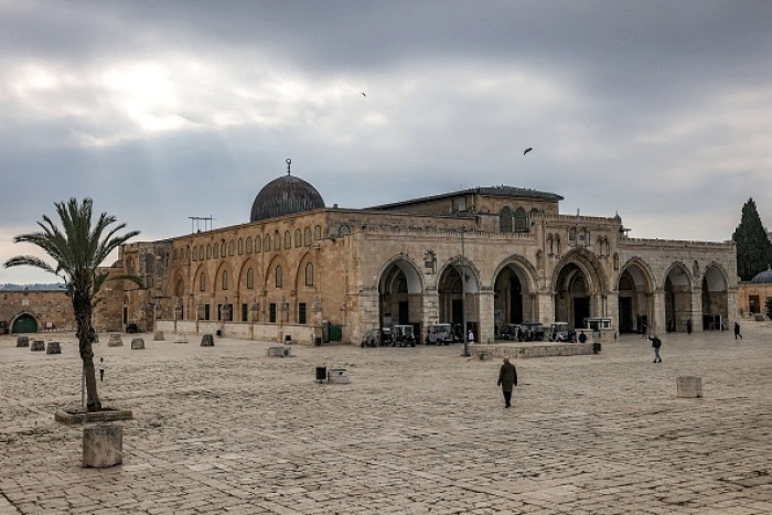 The al-Aqsa mosque, Islam’s third-holiest shrine, is located on the hilltop compound in Jerusalem called the Temple Mount – Judaism’s holiest site – and known by Muslims as Haram al-Sharif. (Photo by Ahmad Gharabli / AFP via Getty Images) The al-Aqsa mosque, Islam’s third-holiest shrine, is located on the hilltop compound in Jerusalem called the Temple Mount – Judaism’s holiest site – and known by Muslims as Haram al-Sharif. (Photo by Ahmad Gharabli / AFP via Getty Images)