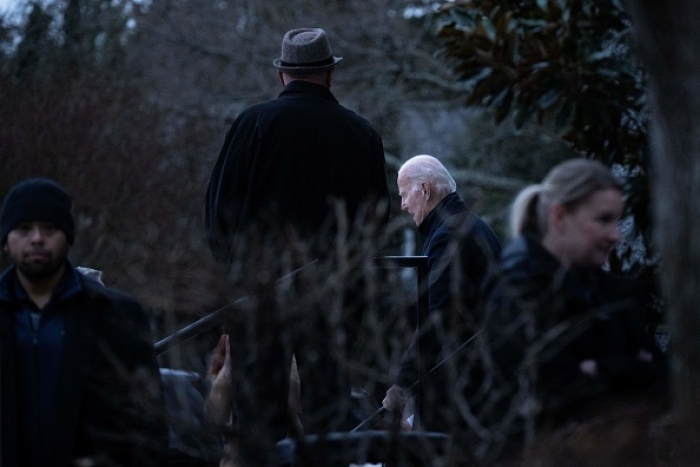 President Joe Biden leaves Saturday mass at Saint Edmond Catholic Church in Rehoboth Beach, Delaware on January 21, 2023. (Photo by BRENDAN SMIALOWSKI/AFP via Getty Images) President Joe Biden leaves Saturday mass at Saint Edmond Catholic Church in Rehoboth Beach, Delaware on January 21, 2023. (Photo by BRENDAN SMIALOWSKI/AFP via Getty Images)