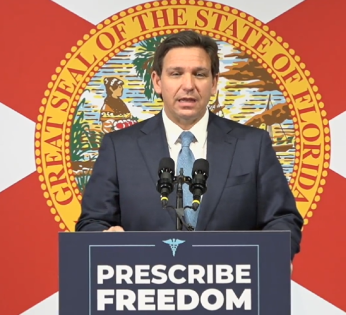 FloridA Gov. Ron DeSantis proposes a permanent ban on "authoritarian policies surrounding COVID." (Photo: Screen capture) FloridA Gov. Ron DeSantis proposes a permanent ban on "authoritarian policies surrounding COVID." (Photo: Screen capture)