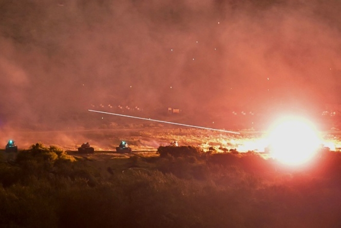 Taiwan's Southern armored brigade demonstrates its combat skills during live-fire army exercises in Pingtung county, southern Taiwan, on September 6, 2022. (Photo by SAM YEH/AFP via Getty Images) Taiwan's Southern armored brigade demonstrates its combat skills during live-fire army exercises in Pingtung county, southern Taiwan, on September 6, 2022. (Photo by SAM YEH/AFP via Getty Images)