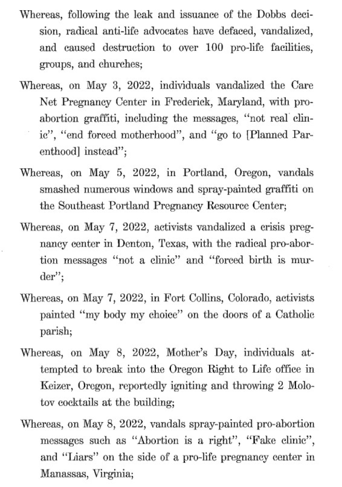 Excerpt from congressional resolution. (Screenshot) Excerpt from congressional resolution. (Screenshot)