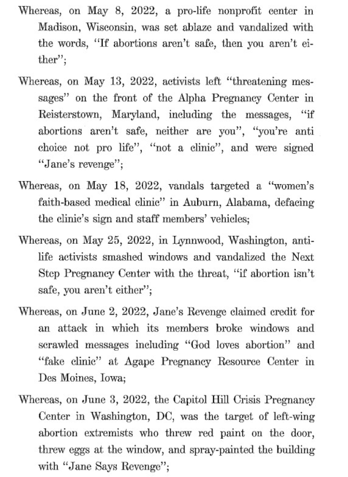 Excerpt from congressional resolution. (Screenshot) Excerpt from congressional resolution. (Screenshot)