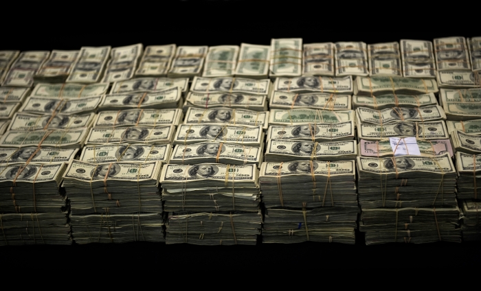 Mexican drug cartel money seized by U.S. law enforcement.  (Getty Images)