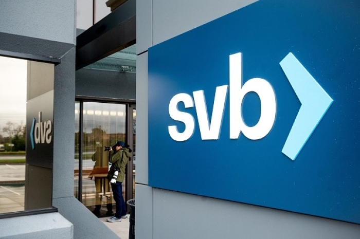 Silicon Valley Bank headquarters in Santa Clara, California on March 10, 2023, when federal regulators shut it down and seized its assets. (Photo by NOAH BERGER/AFP via Getty Images) Silicon Valley Bank headquarters in Santa Clara, California on March 10, 2023, when federal regulators shut it down and seized its assets. (Photo by NOAH BERGER/AFP via Getty Images)