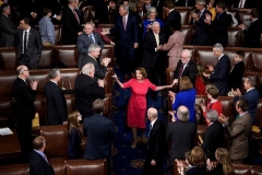 Speaker of the House Nancy Pelosi (D-Calif.) arrives for the opening session of the 116th Congress on January 3, 2019. (Photo by Brendan Smialowski/AFP via Getty Images)