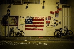 Graffiti on a wall in Hong Kong. (Photo by Anthony Wallace/AFP via Getty Images)