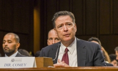 American lawyer and former FBI Director James Comey testifies before the Senate Intelligence Committee, Washington D.C., June 8, 2017. (Photo credit: Mark Reinstein/Corbis via Getty Images)