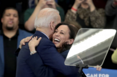 Sen. Kamala Harris and former Vice President Joe Biden, Detroit, Mich., March 9, 2020. (Photo by Scott Olson/Getty Images)