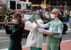 Medical workers occupied much of the spotlight during the coronavirus pandemic. (Photo credit: Noam Galai/Getty Images)