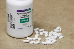 President Trump said on May 18 that he has been was taking hydroxychloroquine as a preventative measure against COVID-19. (Photo by George Frey/AFP via Getty Images)