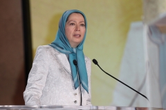 Maryam Rajavi, president-elect of the National Council of Resistance of Iran (NCRI), speaks at the Tolerant & Democratic Islam vs Fanaticism & Extremism Dinner in 2015. (Photo credit: Antonio de Moraes Barros Filho/Getty Images)