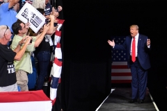 President Donald Trump arrives for a campaign rally in Tulsa on June 20, 2020. (Photo by NICHOLAS KAMM/AFP via Getty Images)