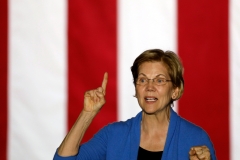 Massachusetts Democratic Sen. Elizabeth Warren speaks during her presidential bid. (Photo credit: JEFF KOWALSKY/AFP via Getty Images)