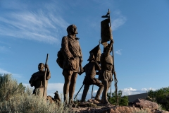 Featured is La Jornada, a sculpture depicting conquistador Juan de Onate's journey to colonize New Mexico. (Photo credit: PAUL RATJE/AFP via Getty Images)