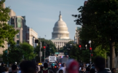 Black Lives Matter protesters march through the streets near the U.S. Capitol. (Photo credit: ANDREW CABALLERO-REYNOLDS/AFP via Getty Images)