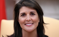 Nikki Haley is the former United States Ambassador to the United Nations (Photo by OLIVIER DOULIERY/AFP via Getty Images)