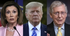 House Speaker Nancy Pelosi (D-Calif.), President Donald Trump, Senate Majority Leader Mitch McConnell (R-Ky.) (Getty Images)