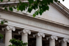 The US Treasury Department building in Washington. (Photo by ALASTAIR PIKE/AFP via Getty Images)