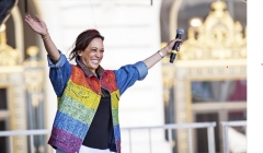 Sen. Kamala Harris (D-Calif.), who backs the LGBTQ agenda, including allowing biological males to play on real female sports teams. 