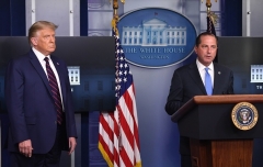 Health and Human Services Secretary Alex Azar speaks alongside President Trump at the White House on Sunday evening. (Photo by Saul Loeb/AFP via Getty Images)