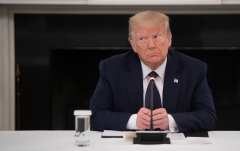 President Donald Trump will square off against former Vice President Joe Biden in the 2020 presidential race. (Photo credit: SAUL LOEB/AFP via Getty Images)
