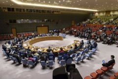 The U.N. Security Council meets in New York in the pro-coronavirus era. (UN Photo/Loey Felipe)