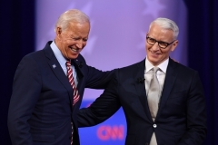 Democrat Joe Biden has joined several CNN town halls moderated by CNN's Anderson Cooper. (Photo by ROBYN BECK/AFP via Getty Images)