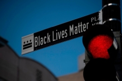 Washington Mayor Muriel Bowser on June 5 renamed a street near the White House "Black Lives Matter Plaza." (Photo by ROBERTO SCHMIDT/AFP via Getty Images)