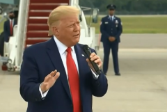 President Donald Trump, visiting N.C. on Sept. 2, tells Americans to make sure their ballot counts. (Photo: Screen capture)