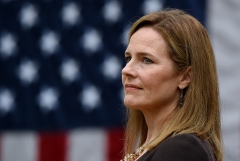 Justice Amy Coney Barrett was confirmed to the Supreme Court on Oct. 26, 2020. (Photo credit: OLIVIER DOULIERY/AFP via Getty Images)