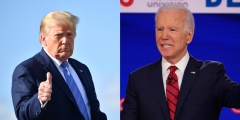 President Donald Trump is running against former Vice President Joe Biden in the 2020 election. (Photo credit: Nicholas Kamm/AFP and Mandel Ngan/AFP via Getty Images)