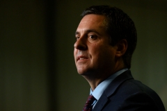 Congressman Devin Nunes looks on as US President Donald Trump delivers remarks to Rural Stakeholders on California Water Accessibility in Bakersfield, California, on February 19, 2020. (Photo by JIM WATSON/AFP via Getty Images)