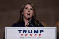 Republican National Committee Chair Ronna McDaniel speaks during the first day of the Republican convention at the Mellon auditorium on August 24, 2020 in Washington, DC. (Photo by OLIVIER DOULIERY/AFP via Getty Images)