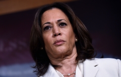 Sen. Kamala Harris debated Vice President Mike Pence on Wednesday, Oct. 7, 2020. (Photo credit: OLIVIER DOULIERY/AFP via Getty Images)