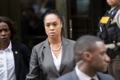 Baltimore City State's Attorney Marilyn Mosby leaves after Baltimore Officer Caesar Goodson Jr. was acquitted of all charges in his murder trial for the death of Freddie Gray, at the Mitchell Court House June 23, 2016 in Baltimore, Md. (Photo credit: BRENDAN SMIALOWSKI/AFP via Getty Images)