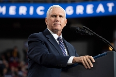 Vice President Mike Pence gives a speech. (Photo credit: SAUL LOEB/AFP via Getty Images)