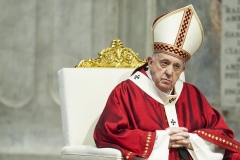 Pope Francis leads the mass for the solemnity of Saints Peter and Paul in St, Peter's Basilica. (Photo credit: Vatican Pool - Corbis/Corbis via Getty Images)