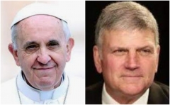 Pope Francis and Rev. Franklin Graham. (Screenshots) 